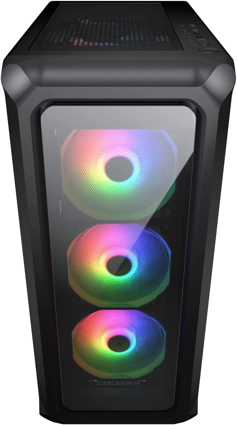 Cougar Archon 2 RGB, Archon 2 RGB Brilliant ARGB Mid Tower Case with Crystalline Tempered Glass, Black