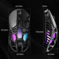 GravaStar Mercury X Pro Wireless Gaming Mouse, Come with 8K Dongle – 32,000 DPI PAW 3950 Sensor, 8,000Hz Polling Rate, Only 49g, Magnesium Alloy Hollow Frame, RGB Lighting, 5 Programmable Buttons