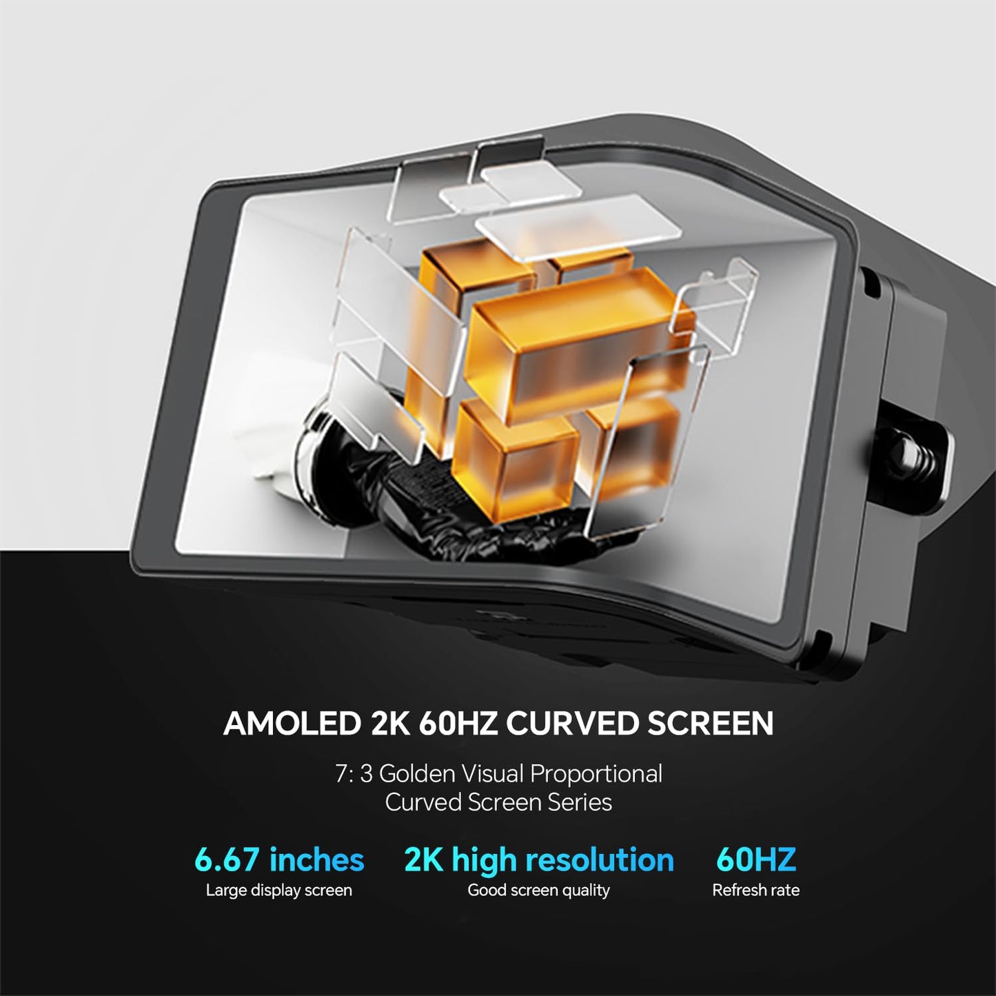 Thermalright Wonder Vision 360 UB ARGB Black CPU AIO Cooler,360mm Radiator, 2K 60HZ Curved Screen 3D with 2400x1080 Resolution,for AM4/AM5,Intel LGA1851/1700,6.67in 3D Screen High Performance Pump