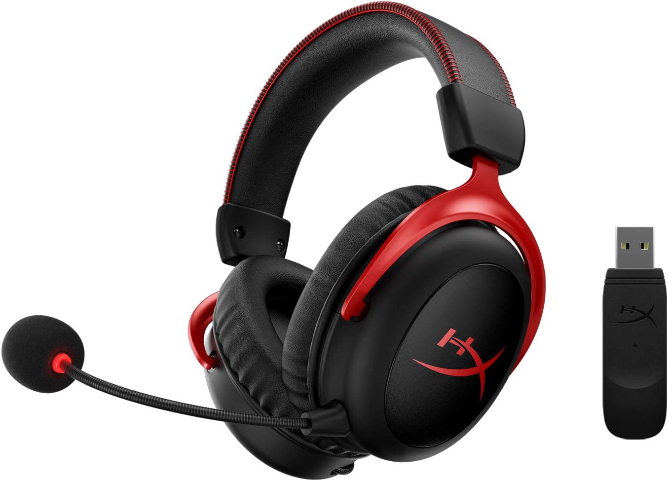 HyperX Cloud II Wireless, Black, HHSC2X-BA-RD/G, Medium