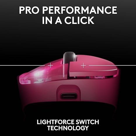 Logitech G PRO X Superlight 2 DEX Lightspeed Wireless Gaming Mouse, - Magenta