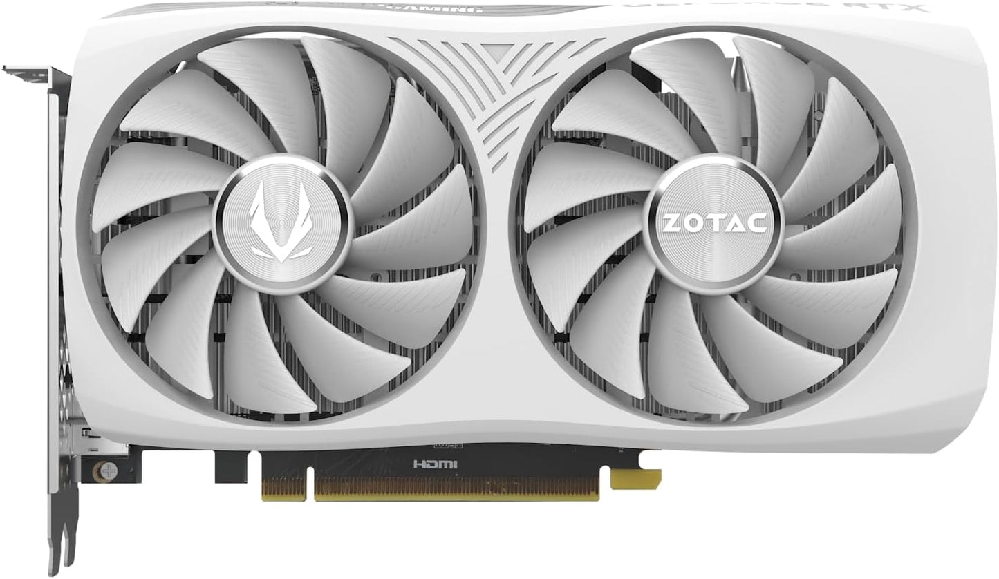 ZOTAC Gaming GeForce RTX 4060 8GB Twin Edge OC White Edition DLSS 3 8GB GDDR6 128-bit 17 Gbps PCIE 4.0 Compact Gaming Graphics Card, ZT-D40600Q-10M