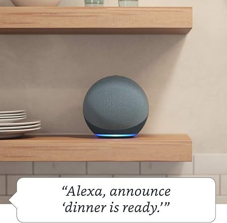 Echo (4th Gen) | With premium sound, smart home hub, and Alexa | Charcoal