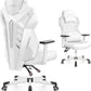 OneGame Video Gaming Chair, Breathable Swivel Chair Adjustable Backrest Ergonomic PC with Lumbar Support, White