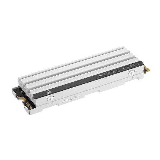 Corsair MP600 Elite 2TB M.2 PCIe Gen4 x4 NVMe SSD – Optimized for PS5 – Included Heatsink – M.2 2280 – Up to 7,000MB/sec Sequential Read – High-Density 3D TLC NAND – White