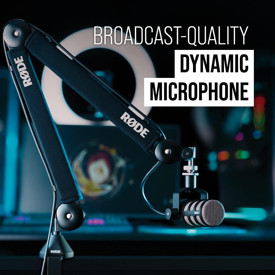 Rode PodMic Cardioid Dynamic Broadcast Microphone - black