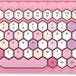 Mofii honey BT Wireless BT Keyboard Mixed Color 83 Key Mini Portable Girls Keyboard for Phone/Tablet/Laptop Pink