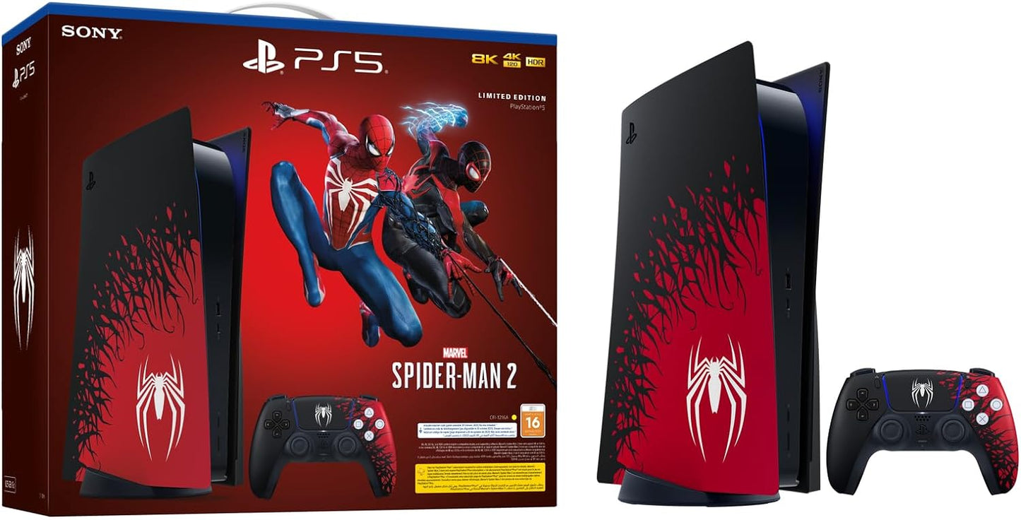 PlayStation 5 Standard Edition Disc Console with Marvel's Spiderman 2 Voucher