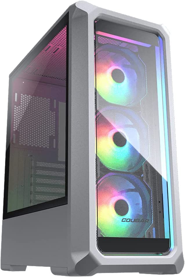 Cougar Archon 2 Mesh RGB, Elegant ARGB Mid Tower Case with Powerful Mesh Intakes, White