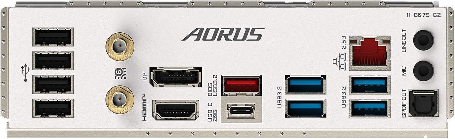 GIGABYTE Z790M AORUS Elite AX ICE LGA 1700 Intel Z790 M-ATX Motherboard with DDR5, Triple M.2, PCIe 5.0, USB 3.2 Gen2X2 Type-C, Intel Wi-Fi 6E, 2.5GbE LAN, Q-Flash Plus, EZ-Latch Plus-GC