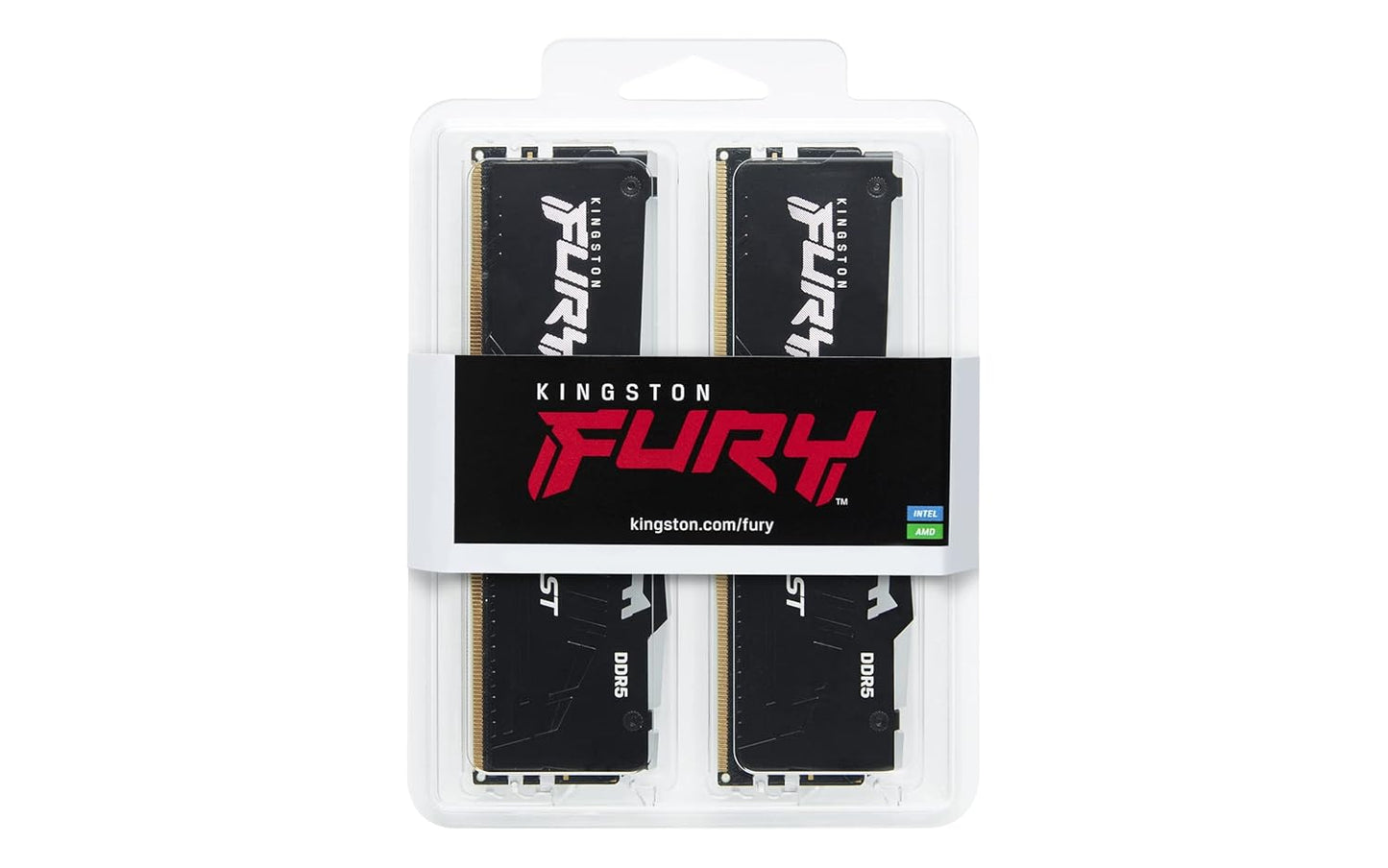 Kingston Fury Beast RGB 32GB 6000MT/s DDR5 CL40 DIMM Desktop Memory (Kit of 2) Single Module,Intel XMP 3.0-GC