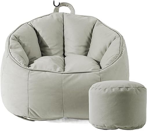 Blow Up Couch， Faux Leather Pouf Bean Bag