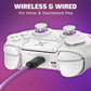 PDP Gaming Victrix Pro BFG Wireless Controller, Compatible With PS5 / PS4 & PC, -White