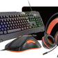 Meetion MT C505 4 in 1 Gaming Combo Kit, Anti Ghost RGB Gaming Keyboard, 5+1 Buttons 3200DPI Gaming Mouse, Backlit Gaming Headphone with Omni Directional Microphone, High Precision Gaming Mouse Pad