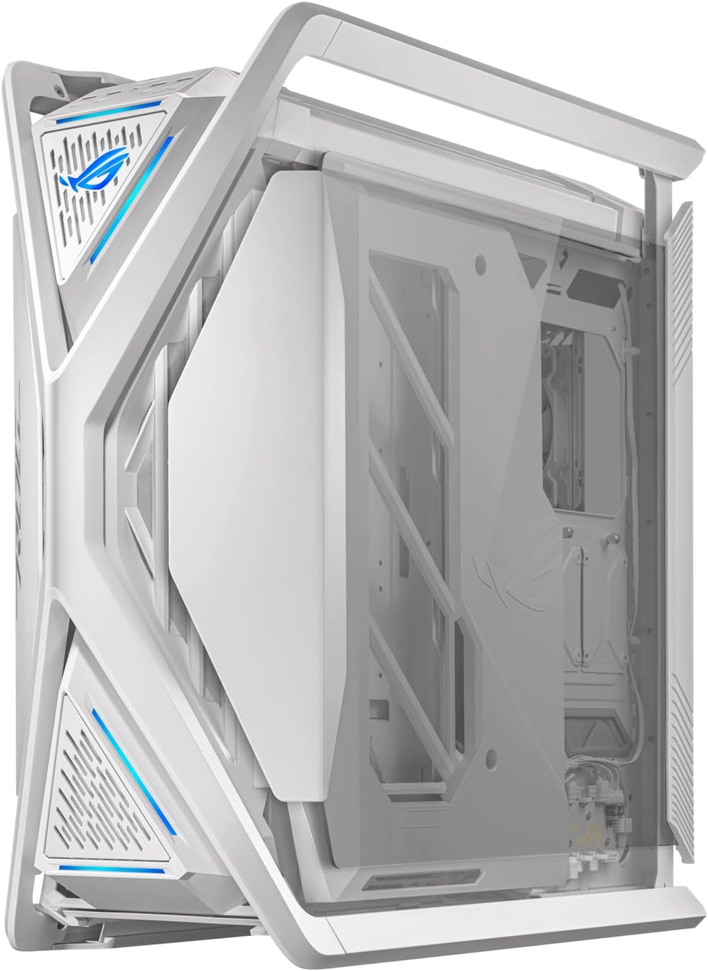 ASUS ROG Hyperion GR701 PC Case, Supports 2 x 420mm Radiators, 4 x 140mm PWM Fans, Flip Side Panels, Integrated VGA Support and ARGB Hub, Front Panel 2 x USB Type-C White