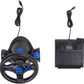 Game Steering Wheel, Vibration 180° Rotation Control Buttons Plug and Play Realistic USB Game Steering Wheel with Pedal