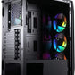 Cougar Mx410 Mesh-G RGB Powerful Airflow And Compact Mid-Tower Case With Tempered Glass, Dual RGB Strips And 4 X RGB Fans