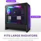 NZXT H5 Flow RGB 2024 - Compact ATX Mid-Tower PC Gaming Case - High Airflow - F360 RGB Core (CV) Included - 360mm Front & 240mm Top Radiator Support - Cable Management - Tempered Glass - Black