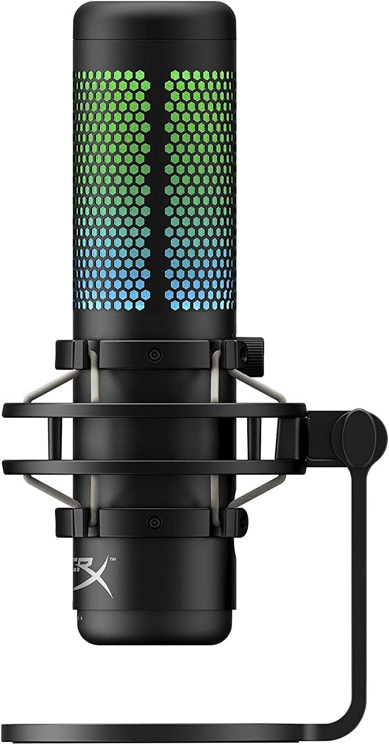 HyperX QuadCast S – RGB USB Condenser Microphone for PC, PS4, PS5 and Mac.
