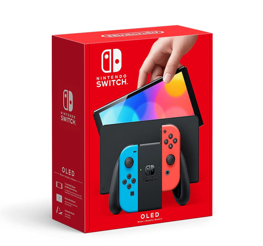 Nintendo Switch – OLED Model w/ Neon Red & Neon Blue Joy-Con