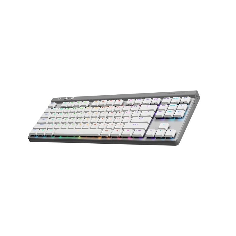 Logitech - G515 LIGHTSPEED TKL Wireless Mechanical Tactile (Brown) Switch Gaming Keyboard with LIGHTSYNC RGB - White.
