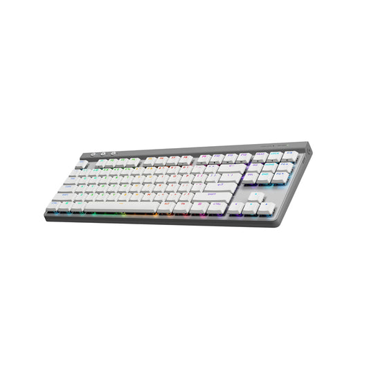 Logitech - G515 LIGHTSPEED TKL Wireless Mechanical Tactile (Brown) Switch Gaming Keyboard with LIGHTSYNC RGB - White.
