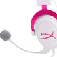 HyperX Cloud II - Gaming Headset, 7.1 Virtual Surround Sound, Memory Foam Ear Pads, Durable Aluminum Frame, Detachable Microphone, Works with PC, PS5, PS4 – White/Pink - Games Corner