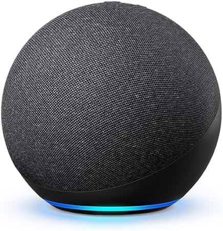 Echo (4th Gen) | With premium sound, smart home hub, and Alexa | Charcoal