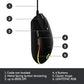 Logitech G203 2nd Gen Wired Gaming Mouse,