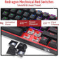 Redragon K617 Fizz 60% Wired RGB Gaming Keyboard, 61 Keys Compact Mechanical Keyboard,