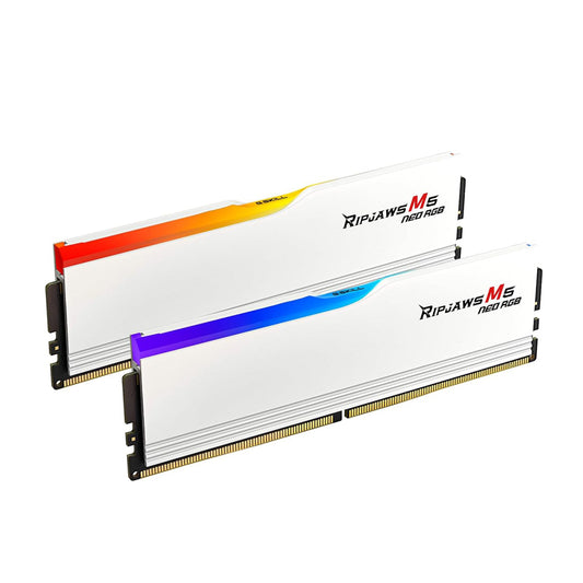 G.SKILL Ripjaws M5 Neo RGB Series (AMD Expo) DDR5 RAM 32GB (2x16GB) 6000MT/s CL36-48-48-96 1.25V Desktop Computer Memory UDIMM - Matte White.