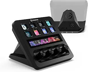 Elgato Stream Deck + XLR - Audio Mixer & Controller, Rear XLR-to-USB Mic Interface, Compatible with any Mic for Podcasting, Streaming, Content Creators, dials and LCD keys, PC/Mac Games Corner 