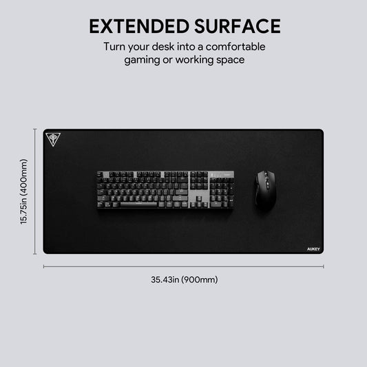 AUKEY Gaming Mouse Pad, Black – Size 900 X 400 X 4 MM