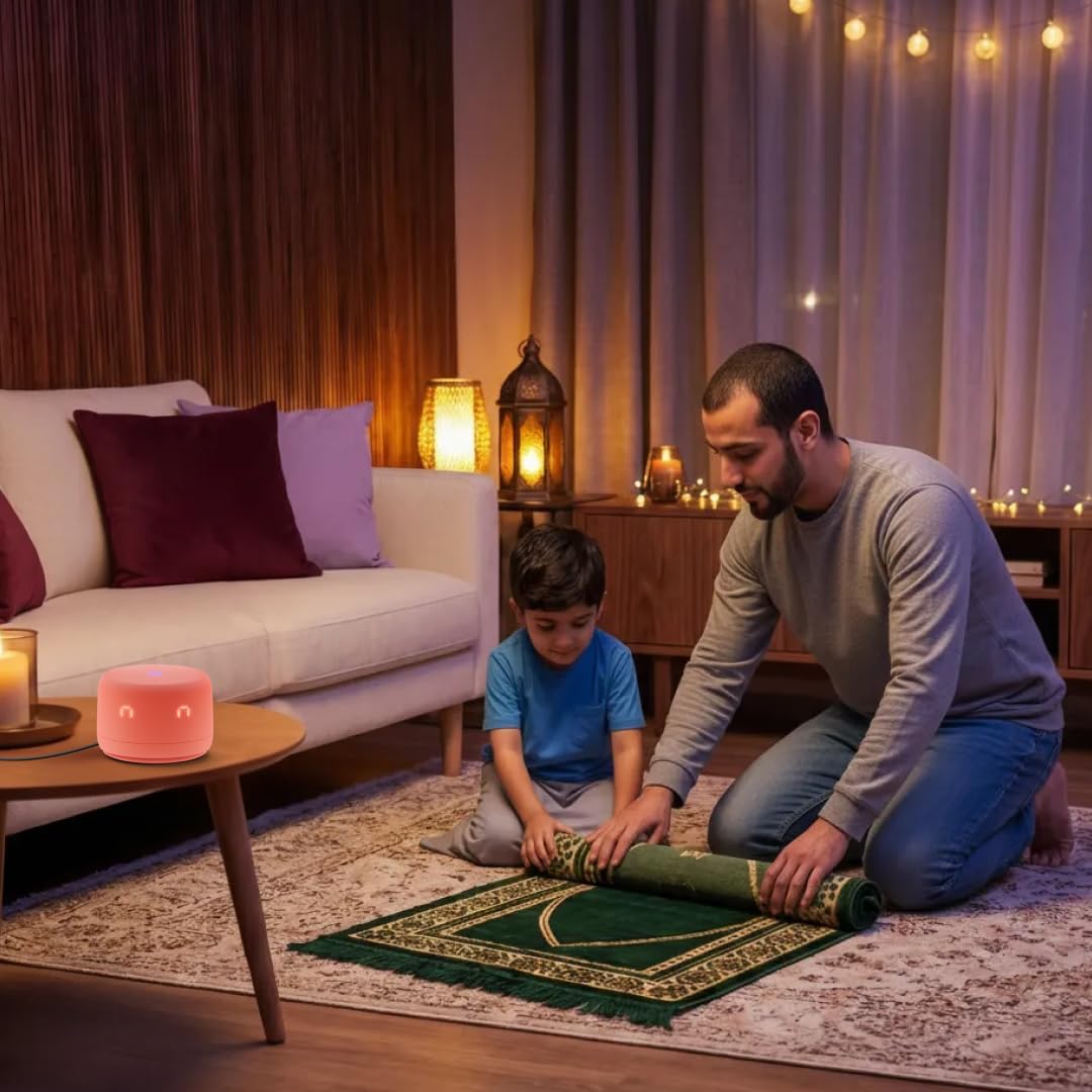 Yango Yasmina Lite AI Smart Speaker, Bilingual Arabic & English, Music, Stories, Quran, Screen-free Learning for Kids, Routine helper for Parents,  Orange