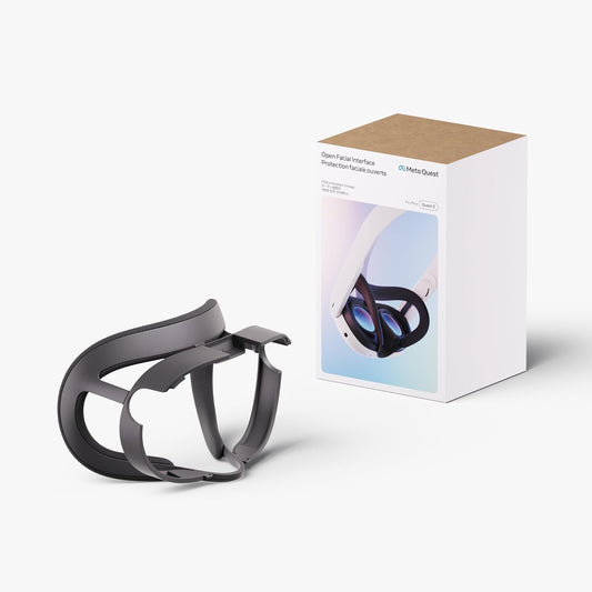 Meta Quest 3 Open Facial Interface — Works with Meta Quest 3 — Keeps Physical Room in Sight — Increases Visibility and Comfort