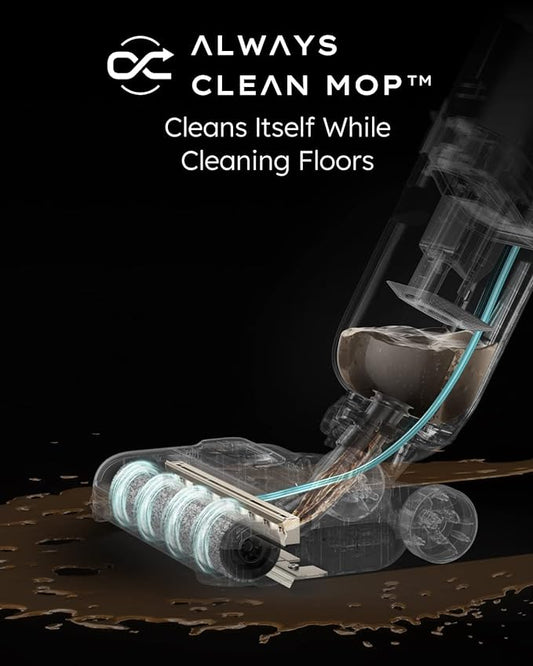 eufy, MACH V1 Ultra, All-in-One Cordless StickVac with Steam Mop,