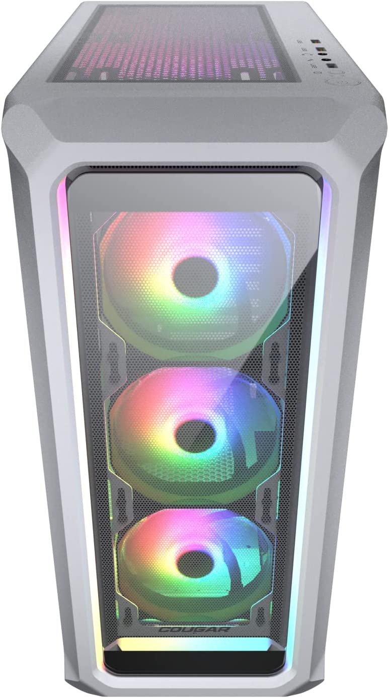 Cougar Archon 2 RGB, Archon 2 RGB Brilliant ARGB Mid Tower Case with Crystalline Tempered Glass, White