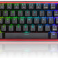 Redragon K617 Fizz 60% Wired RGB Gaming Keyboard, 61 Keys Compact Mechanical Keyboard,