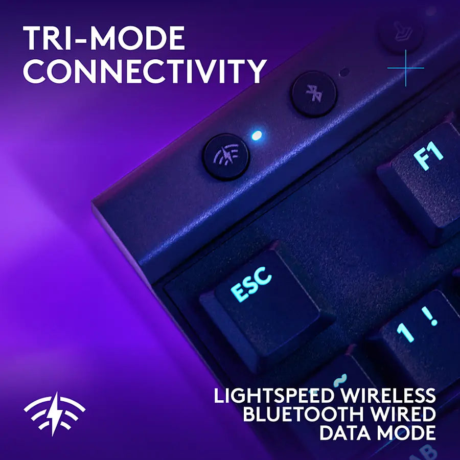 Logitech - G515 LIGHTSPEED TKL Wireless Mechanical Tactile (Brown) Switch Gaming Keyboard with LIGHTSYNC RGB - Black