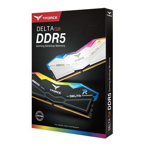 TeamGroup T-Force Delta RGB 64GB (2 x 32GB) DDR5-6000 PC5-48000 CL38 Dual Channel Desktop Memory Kit FF3D564G6000HC3 - Black Games Corner 