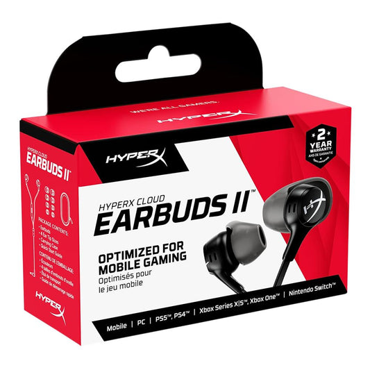 HyperX Cloud Earbuds II Gaming Earphones-Black