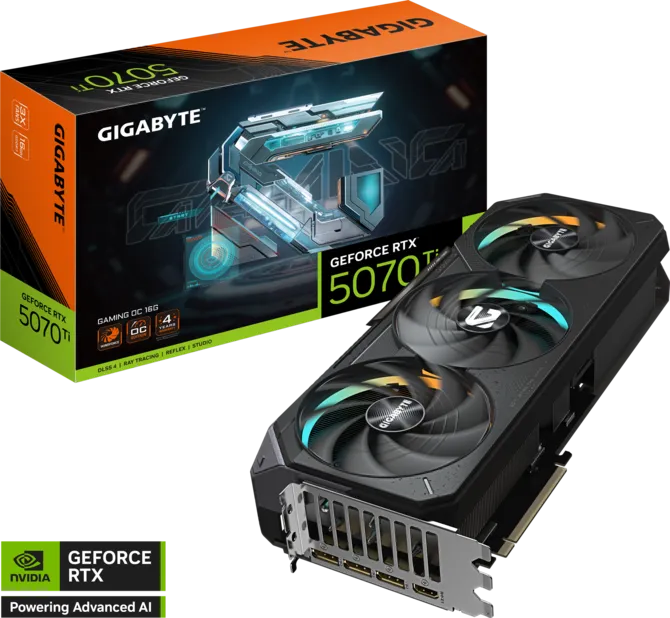 GIGABYTE GeForce RTX™ 5070 Ti GAMING OC 16G (Model: GV-N507TGAMING OC-16GD)