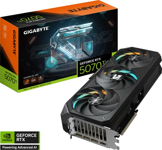 GIGABYTE GeForce RTX™ 5070 Ti GAMING OC 16G (Model: GV-N507TGAMING OC-16GD)