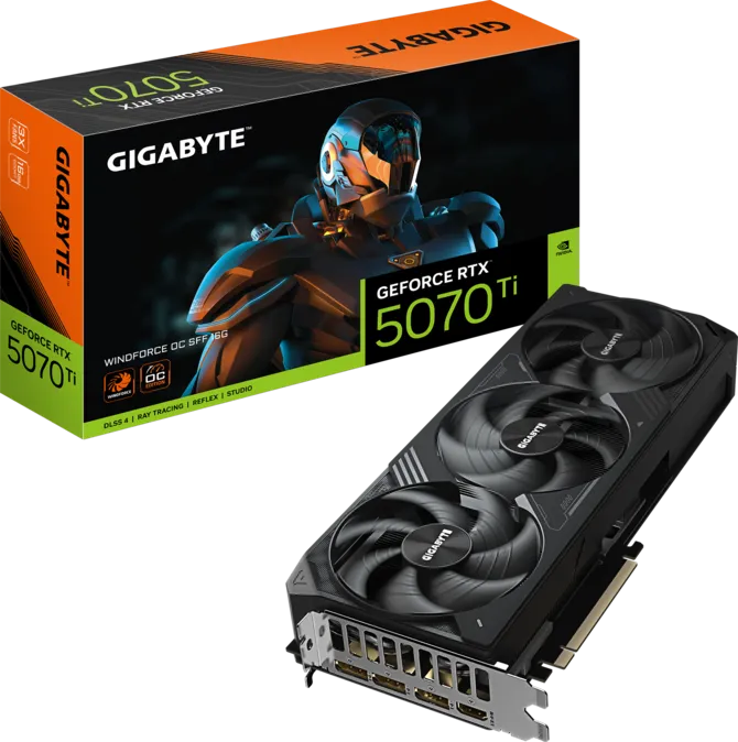 GIGABYTE GeForce RTX™ 5070 Ti WINDFORCE OC SFF 16G GDDR7 Graphics Card