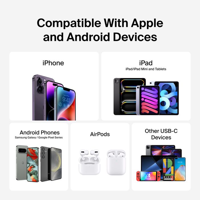 Belkin Boost Charge Plus 10K Portable Charger Power Bank, 10,000 mAh with Integrated Lightning (MFI) and Integrated USB-C Cables and Additional USB-C Charging Port - Black