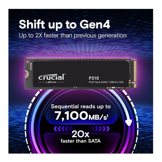 Crucial P310 2TB 232L Micron QLC NAND PCIe Gen 4 x4 NVMe M.2 Internal SSD Games Corner 