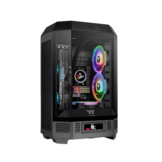 Thermaltake Tower 300 Black Micro-ATX Case; 2x140mm CT Fan Included; Support Up to 420mm Radiator; Optional Chassis Stand Kit Allows Horizontal Display-GC