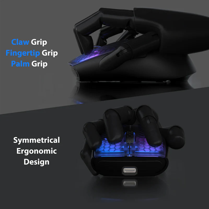ATTACK SHARK X5 Ultra-Lightweight Wireless Black Gaming Mouse,  49g, Tri-Mode (2.4GHz/BT/Wired)
