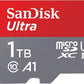 SanDisk 1TB Ultra microSDXC UHS-I Memory Card with Adapter - Up to 150MB/s, C10, U1, Full HD, A1, MicroSD Card.
