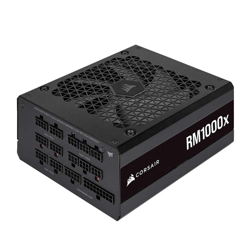 CORSAIR RM1000x Fully Modular ATX Power Supply - 80 PLUS Gold - Low-Noise Fan - Zero RPM - Black